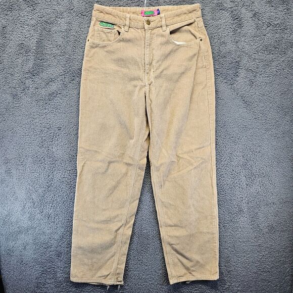 Empyre Tori Pants Women Size 10 Brown Corduroy Straight Skater Pant High Rise - Picture 1 of 11